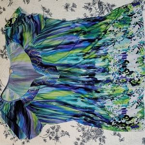 Purple/Blue/Green Dress Shirt